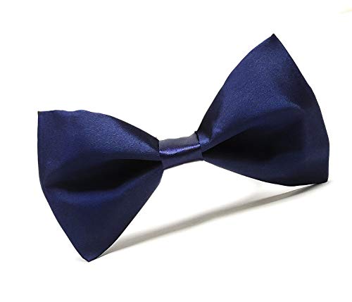 Image of JAGMOOLYA Products The Perfect Classic Satin Pre-Tied Bow Tie Formal Solid Tuxedo Bowtie Adjustable Length Many Colors and Styles Bow for Adults and Children