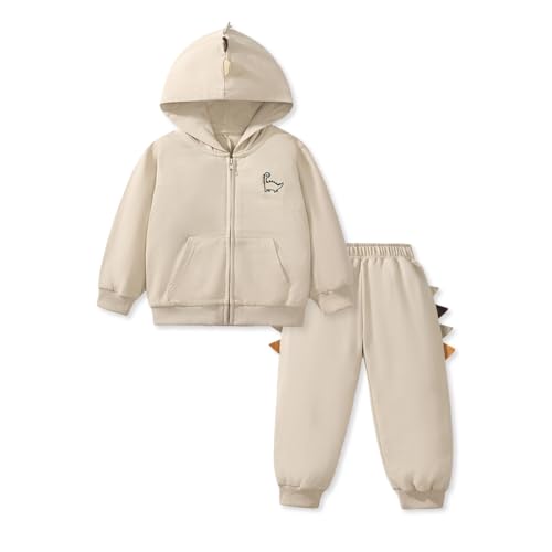 Boys Long Sleeve Outfits,2 Piece Kids Hoodie Sweatshirt Trouser Set,Hooded Tracksuit Fall Clothing Set for 2-7 Years