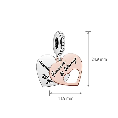 Abalorio corazón de amor para lucir en aniversarios y citas especiales con pulsera 2