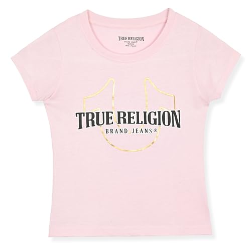 Image of True Religion Girls Jeans Shorts Set Girls Denim Short and Fashion Tee Shirt Clothing Set for Kids