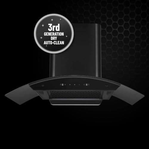 Image of Topaz DLX Kitchen Chimney, 90 cm, 209W, 1500 m /Hr, Touch Control, LED Illumination