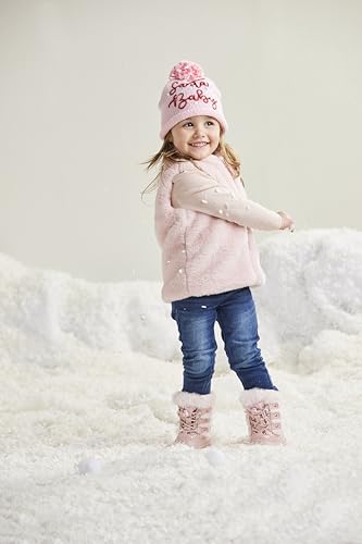 Mud Pie Girls Children Faux Fur Zip Vest-Pink2