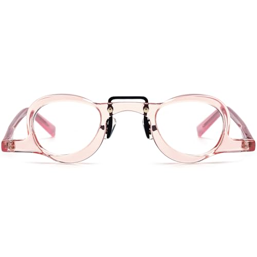 Image of HEPIDEM Acetate Glasses Frame Men,Round Optical Eyeglasses Women Vintage Retro Eyewear 9153