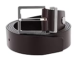 Hebilla de metal cepillado Calvin Klein Casual Adj. Belt 3.5 cm, Cinturón para Hombre, Negro (Black), 90