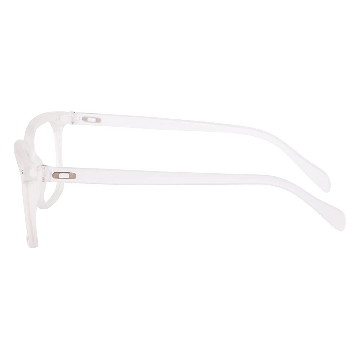 Eymen I Classic Non Prescription Clear Lens Glasses for Women Men Square Frame Eyeglasses Multiple Shades (White) - Image 4 thumbnail