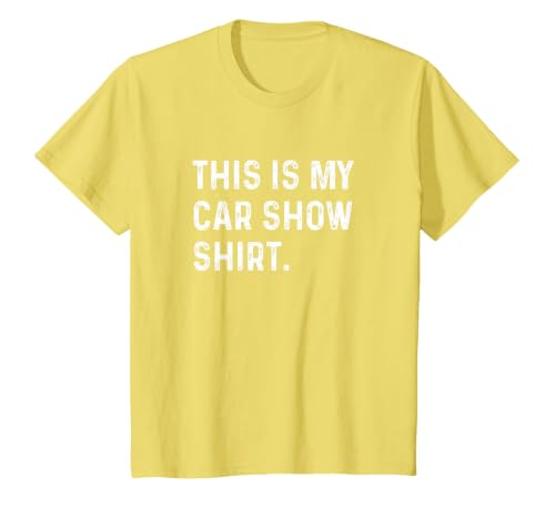 This is My Car Show Shirt T-Shirt, Youth, Lemon Yellow, Large