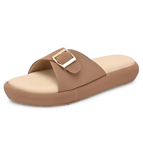 Image of Centrino Women's Sandals | Elegant Stylish Slip-On Chappals for Ladies |Lightweight & Breathable Slippers /Flip-Flops| Durable Outdoor Synthetic Casual Wear,Party and Formal Occasions(9322)