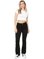 989Zé ENZO Womens Bootcut Jeans Trousers Ladies Casual Comfort Stretch Denim Pants All Waist Sizes UK EZL430 Jeans Black 14