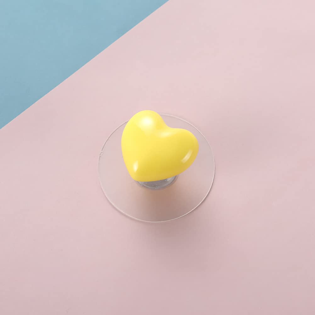 10 boutons de placard La Chambre des enfants Bouton en forme de coeur Sans coup de poing Auto-adhésif céramique Boutons de porte Poignée de tiroir garde-robe Décoratif Quincaillerie pour meubles