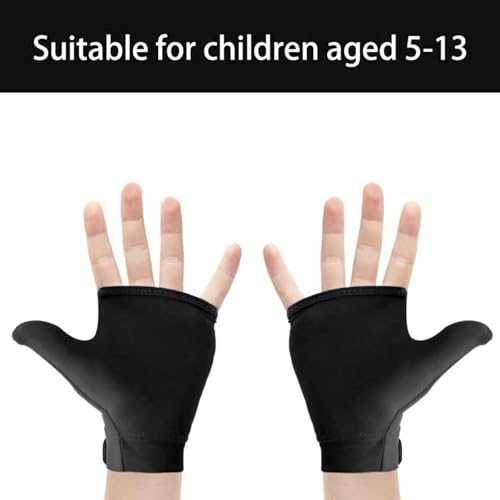 Image of 4pcs Thumb Sucking Guard Gloves Kids Anti Thumb Sucking Glove Chewy Compression Thumb Sucking Stop Nail Biting Finger Biting Glove for Kids Thumb Guard for Ages 5-12