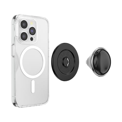 Image of PopSockets Phone Grip for MagSafe with Kickstand, Magnetic Stand, Swappable Top, Secure Hold for iPhone MagSafe Cases, Phone & Tablet Grip - BonBon Black