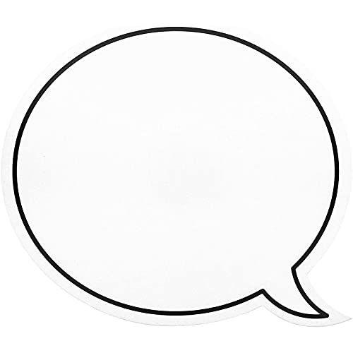 Dry Erase Speech Bubble Cutouts For Bulletin Boards (9 X 8 Inches, 48 Pack) #TOP2