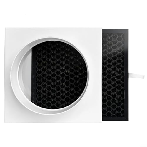 Opatiny Filtro de aire de conducto, reemplazo del filtro de aire de tubería de PVC, carcasa de ABS HEPA filtro compuesto de carbón activado Red para sistemas de tuberías PE (160 mm)