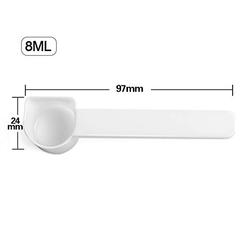 Anself 30PCS 8ML Plastic Coffee Powder Colher de medição BPA Free