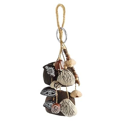 GOGHOST African Natural Cacho Seed Rattle Hand Percussion Gifts, Musical Instruments Bag Charm Car Decor Home Decoration Bodhi Beads, Juju, Chacha, Pala, Panji, Salin(Mixed Nutshells)