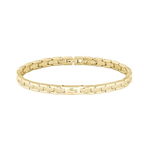 Lacoste Women's METROPOLE Collection Link Bracelet in Stainless Steel with Etched Petit Piqué - 2040465