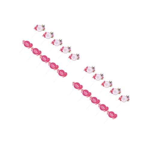 Zerodeko 2 Series Adornos Madre Rosas Y Decoración Para Pasteles De Día De Madre Color Para Celebraciones Y Fiestas Temáticas 10 Piezas*2