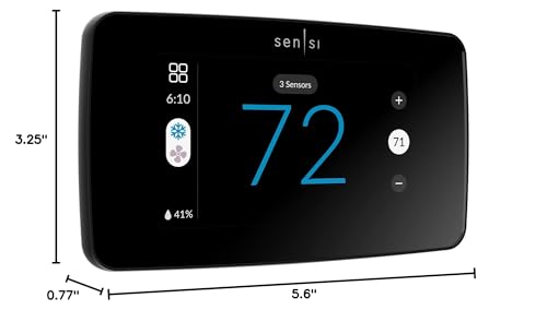 Sensi Touch 2 Smart Thermostat with Touchscreen Color Display, 100 Years of Expertise, Programmable, Wi-Fi, Data Privacy, Easy DIY, Works with Alexa, Energy Star Certified, ST76, C-Wire Required - Image 3