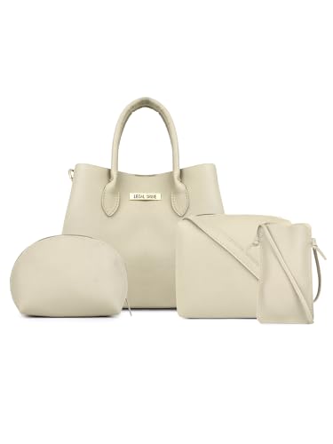LEGAL BRIBE Womens Stylish Hand-held Bag Combo of 4 (Beige) (B0CQM9WX88) Amazon Price History, Amazon Price Tracker