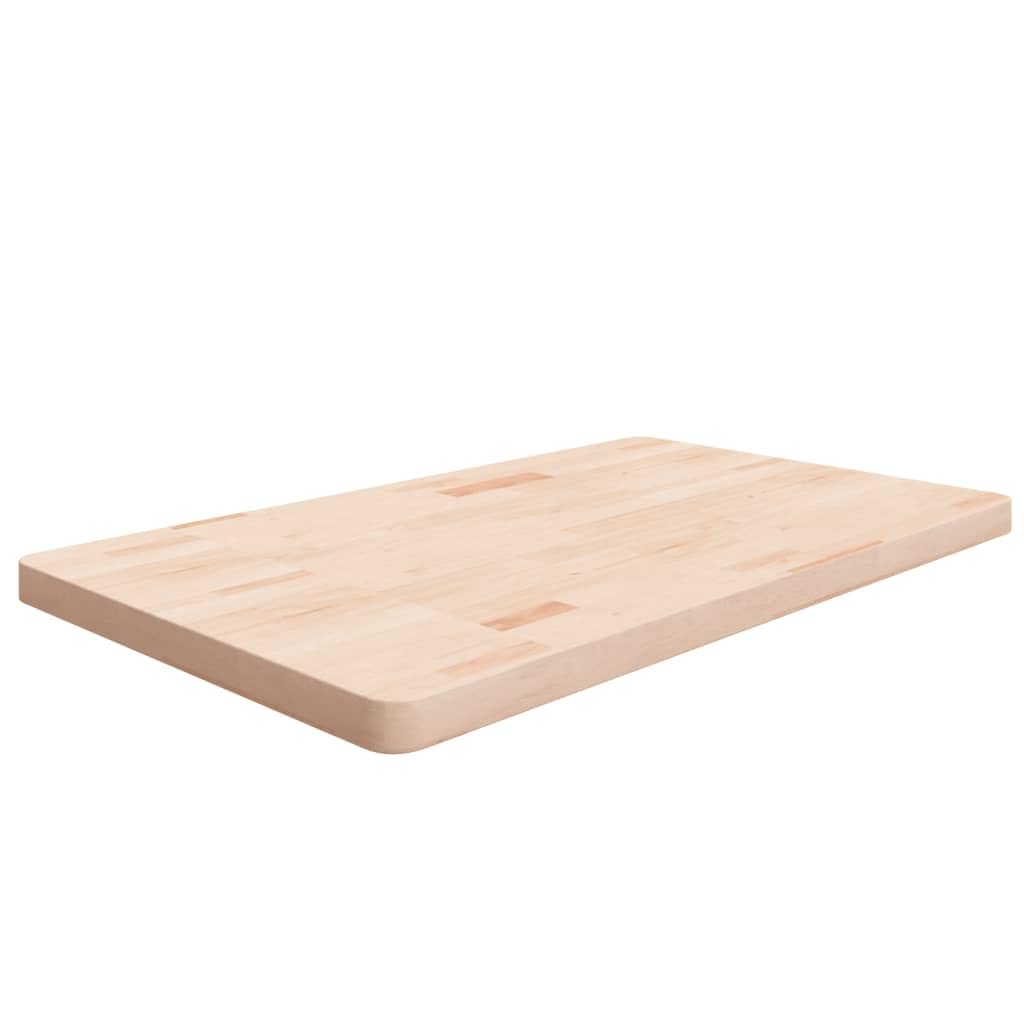 vidaXL Solid Oak Wood Bathroom Countertop 100x60x4 cm - Versatile Untreated Cabinet Top for Computer Desk, Coffee Table, Vanity Table – Natural Brown Color