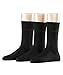 Produktbild ESPRIT Damen Socken Uni - 80% Baumwolle , 3 Paar, Schwarz (Black 3000), Größe: 36-41