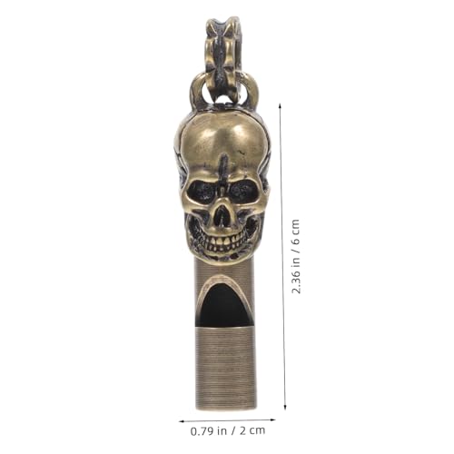 Silbato con diseño creativo en forma de calavera cobre miniatura 7