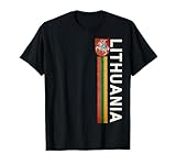 Lithuania Sporty Retro Flag and Lithuanian Emblem T-Shirt