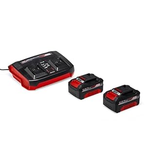 einhell starter kit 2 x 4,0 ah + double chargeur power x change (lithium ion, 18v, 1 chargeur + 2 batteries 4,0 ah, pour tous les appareils einhell power x change)