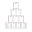 Clear-10pcs, Round