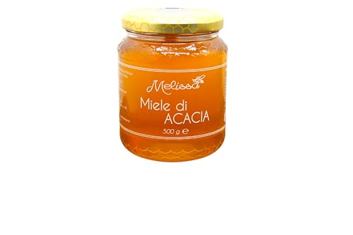 Miel de Acacia, Apicultura Melissa, miel cruda natural, no pasteurizada, producción artesanal, Miel 100% Italiana (Avellino), peso 500g