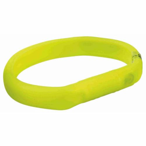 TRIXIE Leuchthalsband für Hunde M-L grün – Leuchtendes Hundehalsband, ideal für Spaziergänge im Dunkeln – Aufladbar und individuell einstellbar - 12684