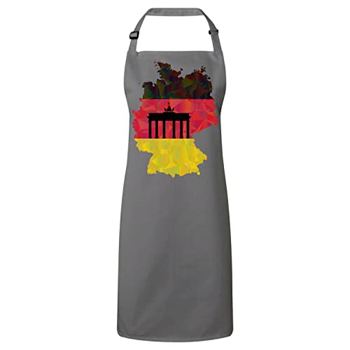 Tablier premium Allemagne football en textile gris haute qualité