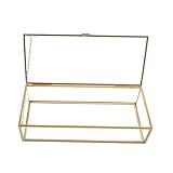 Photo Gallery gleavi scatola gioielli in vetro vintage rettangolare con protettivo organizer decorativo per bracciali e orecchini contenitore per camera e Photo Gallery gleavi scatola gioielli in vetro vintage rettangolare con protettivo organizer decorativo per bracciali e orecchini contenitore per camera e