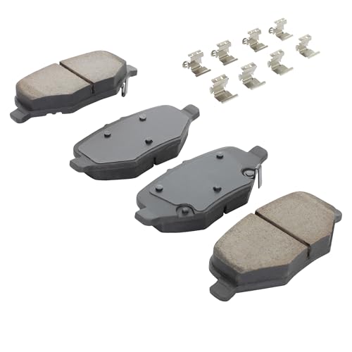 Image of QUALITY-BUILT Rear Ceramic Brake Pads, Premium 1001-1612C, Compatible with 2013-2019 Ford /Lincoln (Explorer,Flex,MKS,MKT,Police Interceptor Sedan,Police Interceptor Utility,Special Service Police)
