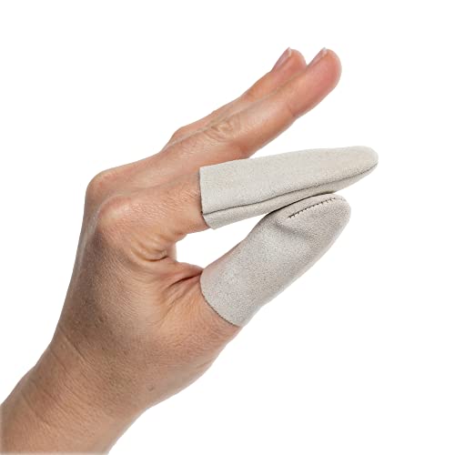 Leather Finger Guards for Needle Felting | Thick Genuine Suede | Finger Protection for Crafting |...