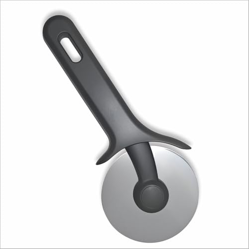 wilcractk Cortador Pizza Profesional - Corta pizzas con Rueda de Acero Inoxidable, Mango de Plástico Ergonómico Negro | Fácil de Limpiar y Apto para Apto para Lavavajillas