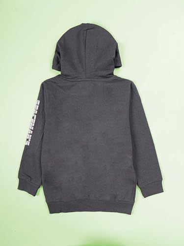 Image of KiddoPanti Unisex Solid Pullover Hooded Fleece Sweatshrit | Cotton Poly Fleece Fabric | Waist Length, Full Sleeve Hoodie | 2 Kangaroo Pockets | Winter Wear for Boys & Girls