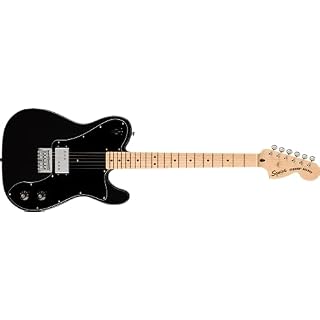Squier Paranormal Esquire Deluxe (Metallic Black) – Guitare Électrique - Les Beatles, Paul McCartney, John Lennon, RIngo Starr, George Harrison