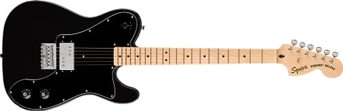 Squier Paranormal Esquire Deluxe (Metallic Black) – Guitare Électrique - Les Beatles, Paul McCartney, John Lennon, RIngo Starr, George Harrison Squier Paranormal Esquire Deluxe (Metallic Black) - Guitare Électrique