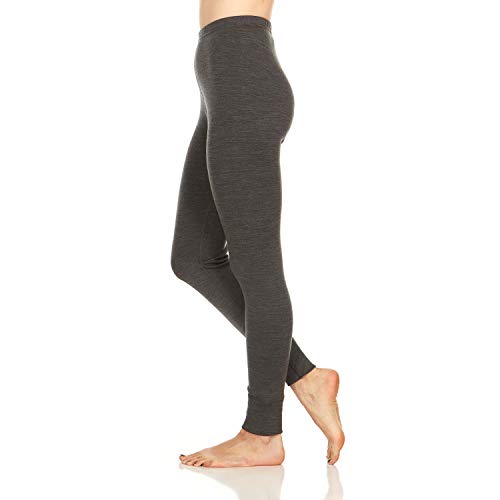 Minus33 Franconia Women’s Midweight Base Layer Pants - 100% Merino Wool – Thermal Bottoms - No Itch Renewable Fabric - Charcoal Gray - Medium #TOP2