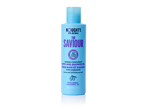 Noughty 97% Natural, The Saviour Bath and Shower Oil, For Dry and Extremely Dry Skin, With Argan and Coconut Oil, 200ml Cover