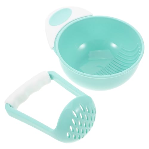 TOBBOMEY Babynahrung Stampfschüssel Türkis