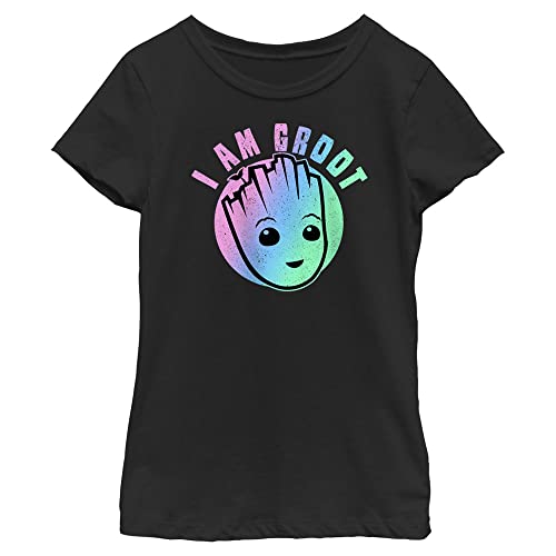 Marvel Groot Round Girls Short Sleeve Tee Shirt