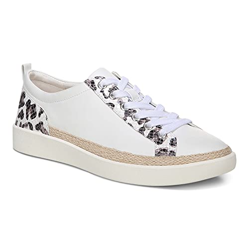 Vionic Women s Essence Winny Lace Up Sneakers- Supportive Ladies Casual Shoes That Include Three-Zone Comfort with Orthotic Insole Arch Support, Medium Fit Sizes 5-11 White Leopard 8 Medium US
