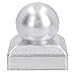 Metal Fence Post Caps Round / Ball 75mm x 75mm Protector Cover Silver 8pc