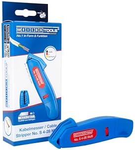 WEICON Cable Stripper No. S 4-28 Multi | Integrated Stripping Function | Adjustable Cutting Depth | for Round Cables | working Range 4-28 mm Ø | working range stripping 0,5-6,0 mm²