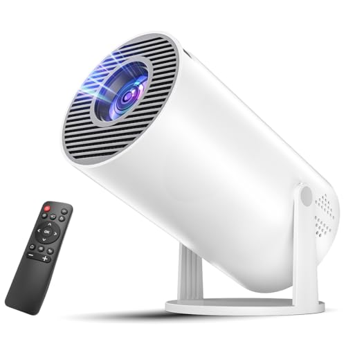 Mini Beamer 4k 1080P Unterstützung Projektor Klein 18000L mit WiFi 5 Bluetooth 5.1 Heimkino Beamer Handy 270° Drehen für PC/HDMI/USB