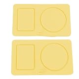 KKPLZZ Contenedor de Bocadillos de Silicona de 2 Piezas, Caja de Ensalada de Silicona Reutilizable de Doble Compartimento con Tapa, para Actividades Al Aire Libre de la Escuela en Casa (Color