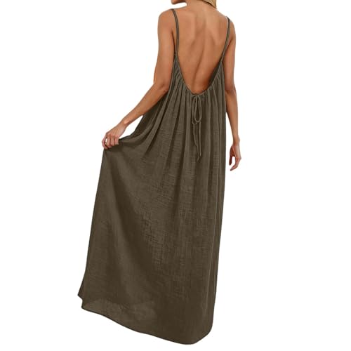 Robe d'été sexy et décontractée élégante coupe ample dos nu