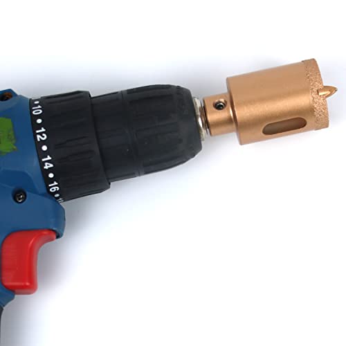 Image of Brazed Diamond 1-1 /4 inch Hole Saw with Center Drill Bit | 32mm, For Ceramic, Porcelain, Tile, Glass, For Granite, Quartz, Marble, Gemstone, Dry Drilling